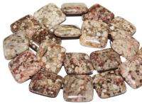 20mm Shell Fossil Square Gemstone Loose Beads  