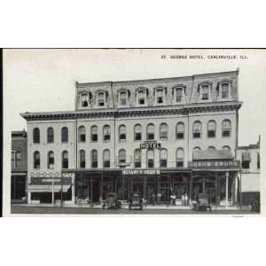   Reprint St. George Hotel, Carlinville, Ill. 1927 : Home & Kitchen