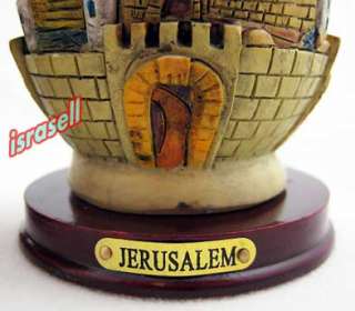With Jerusalem view embossment all around Hand painted Height 7.5cm 