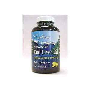  Carlson Labs   Cod Liver Oil Lightly Lemon   150 gels 