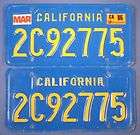 1951 CALIFORNIA COMMERCIAL TRUCK LICENSE PLATE C 416  
