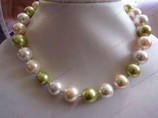 Startling12mm Akoya Ocean Shell Pearl Round Necklace18  