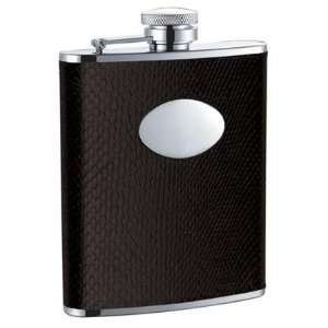    6oz Black Snakeskin Design Stainless Steel Liquor Flask: Beauty