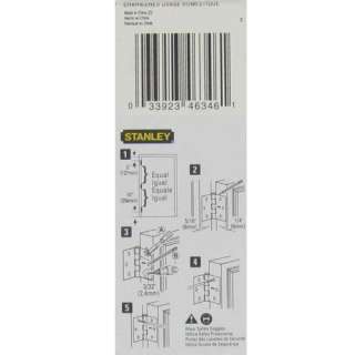 Stanley 3 1/2 Inch 1/4 Rad Antique Nickel Door Hinges 033923463461 