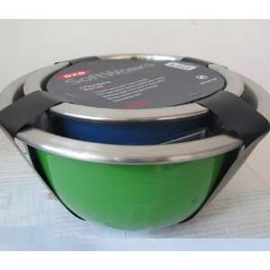   OXO 2 Piece Stainless Steel Mixing Bowl   Blue/Green: Kitchen & Dining