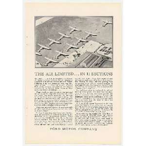 1929 Ford Motor Company Airport Airplanes Detroit MI Print Ad (6835 