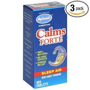  Hylands Calms Forte Sleep Aid, 100 Tablets (Pack of 3 