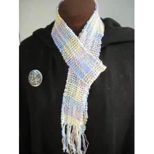 Pastel Shades of Purple, Blue and Yellow Cotton Handwoven Womens 