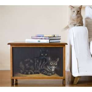  Cat Decor, Cat Art, Cat Wood Trunk by Mimi Vang Olsen 