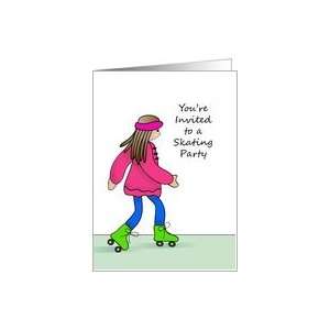  Roller Skating Party for Girls   Girl in Pink Card: Toys 
