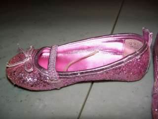 Infant Toddler Girls Capelli Pink Sparkly Ballet Flats Shoes Size 8 9 