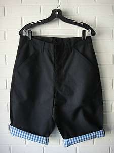 COMME DES GARCONS Homme Plus SS09 Black Gingham Lined Shorts NEW 