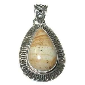  Picture Jasper and Sterling Silver Teardrop Pendant: Home 