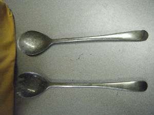 silver plated italian salad spoon & fork in ok conditio  