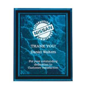  Laser Engraved Acrylic Plaque Blue 7x9