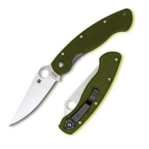 Spyderco Military Model Knife with Foliage Green Handle 