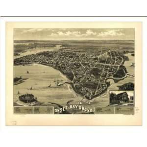  Historic Wareham, Massachusetts, c. 1885 (M) Panoramic Map 