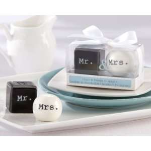 Mr. & Mrs. Ceramic Salt & Pepper Shakers:  Home & Kitchen