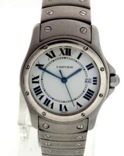 Cartier Santos Ronde Stainless Steel 27mm Ladies Watch.  