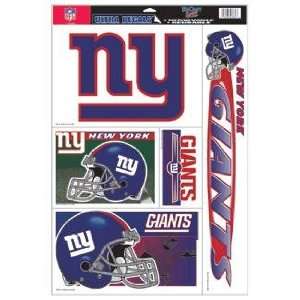   York Giants Decal Sheet Car Window Stickers Cling: Sports & Outdoors