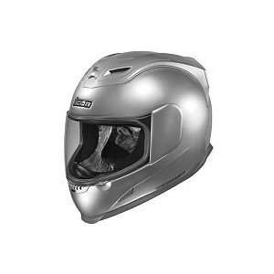  ICON AIRFRAME HELMET   SOLID GLOSS (LARGE) (SILVER 