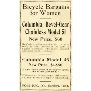   Bicycle Chainless Women Transport   Original Print Ad