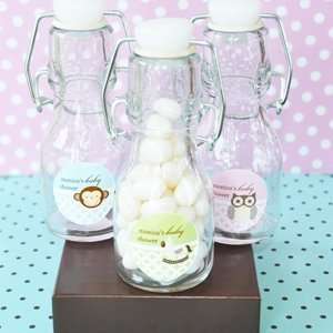    Baby Animal Personalized Mini Glass Bottles: Home & Kitchen