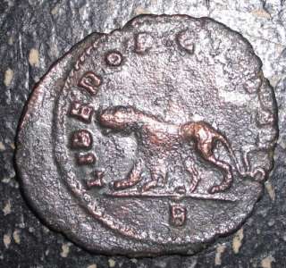 Ancient Roman   Gallienus, AE Panther Cat animal coin  