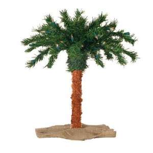    Lit Tropical Outdoor Summer Patio Table Top Palm Tree   Clear Lights