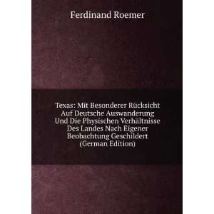   Beobachtung Geschildert (German Edition) Ferdinand Roemer Books