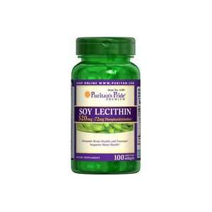 Soy Lecithin 520 mg (8 grains) 520 mg 100 Softgels
