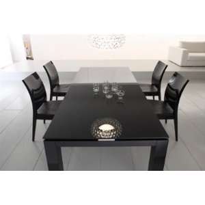  Rossetto USA Diamond Dining Table with Glass Top