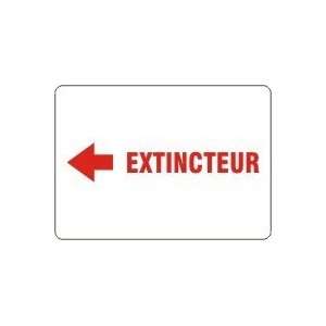  EXTINCTEUR (FRENCH) Sign   7 x 10 Dura Plastic