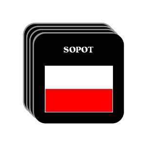  Poland   SOPOT Set of 4 Mini Mousepad Coasters 