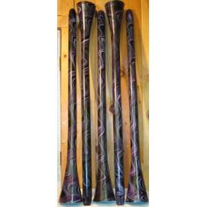  Purple & Black Swirl Big Bell PVC Didgeridoo Musical Instruments