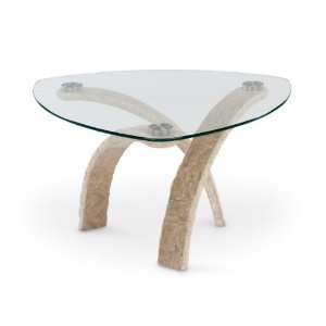   and Glass Pie Shaped Coffee Table / Cocktail Table