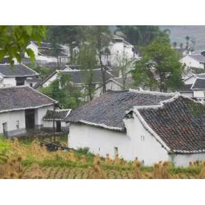 China, Guizhou Province, Village Houses with Farmland Photographic 