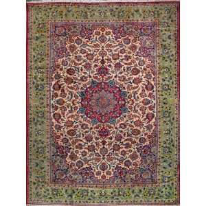  Handmade Esfahan Persian Rug 9 8 x 12 11 Authentic 