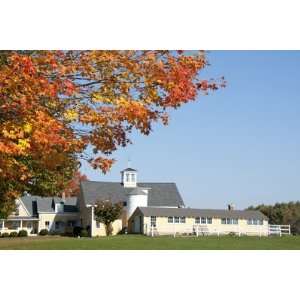  Farmhouse and Fall Colours Near Kennebunkport by Peter 