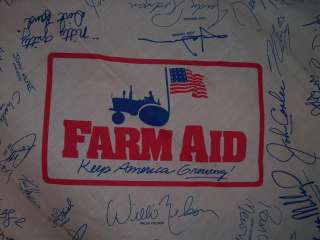   Farm Aid Bandana, John Denver, Charlie Daniels, Willi Nelson, BB King