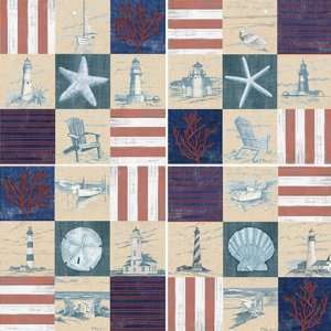 American Coast Patchwork Absorbent Coasters  Kitchen 