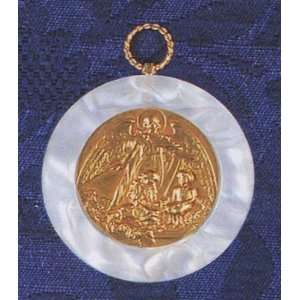  Silver Guardian Angel Crib Medallion: Jewelry
