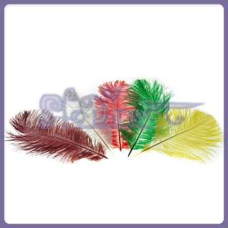 10 OSTRICH PLUMES 10   12 Many Color Craft Boa FEATHER  