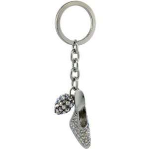 High Heel Shoe & Heart Key Chain, Key Ring, Key Holder, Key Tag , Key 