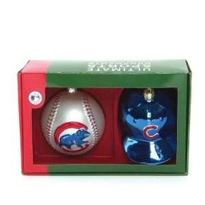  Chicago Cubs MLB Holiday Tree Ornament Set: Sports 
