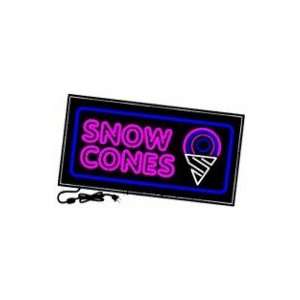  Snow Cones Backlit Sign 15 x 30