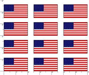 PACK OF 12  USA American Flags Helmet Small Stickers  