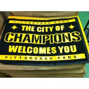  Pittsburgh The City of Champions Outdoor Mat/Rug 