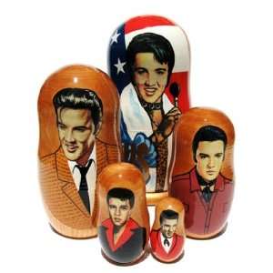  GreatRussianGifts Elvis #3 nesting doll (5 pc) Toys 