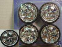 Set of Four Chrome 118 Scale Spinner Rims with Axles  